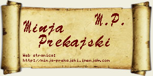 Minja Prekajski vizit kartica